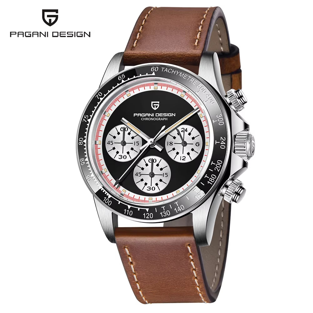 V2 40MM Classic Watch for Men Luxury Sapphire Glass Multi-Function Chronograph Business Men'S Quartz Watches