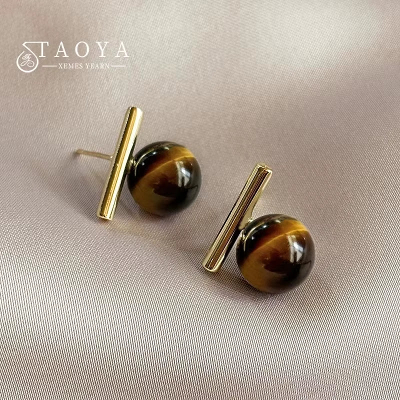 New French Minimalist Grey Imitation Pearl Pendant Earrings 2023 Fashion Jewelry Daily Wear Accessories for Girls Women‘S Party