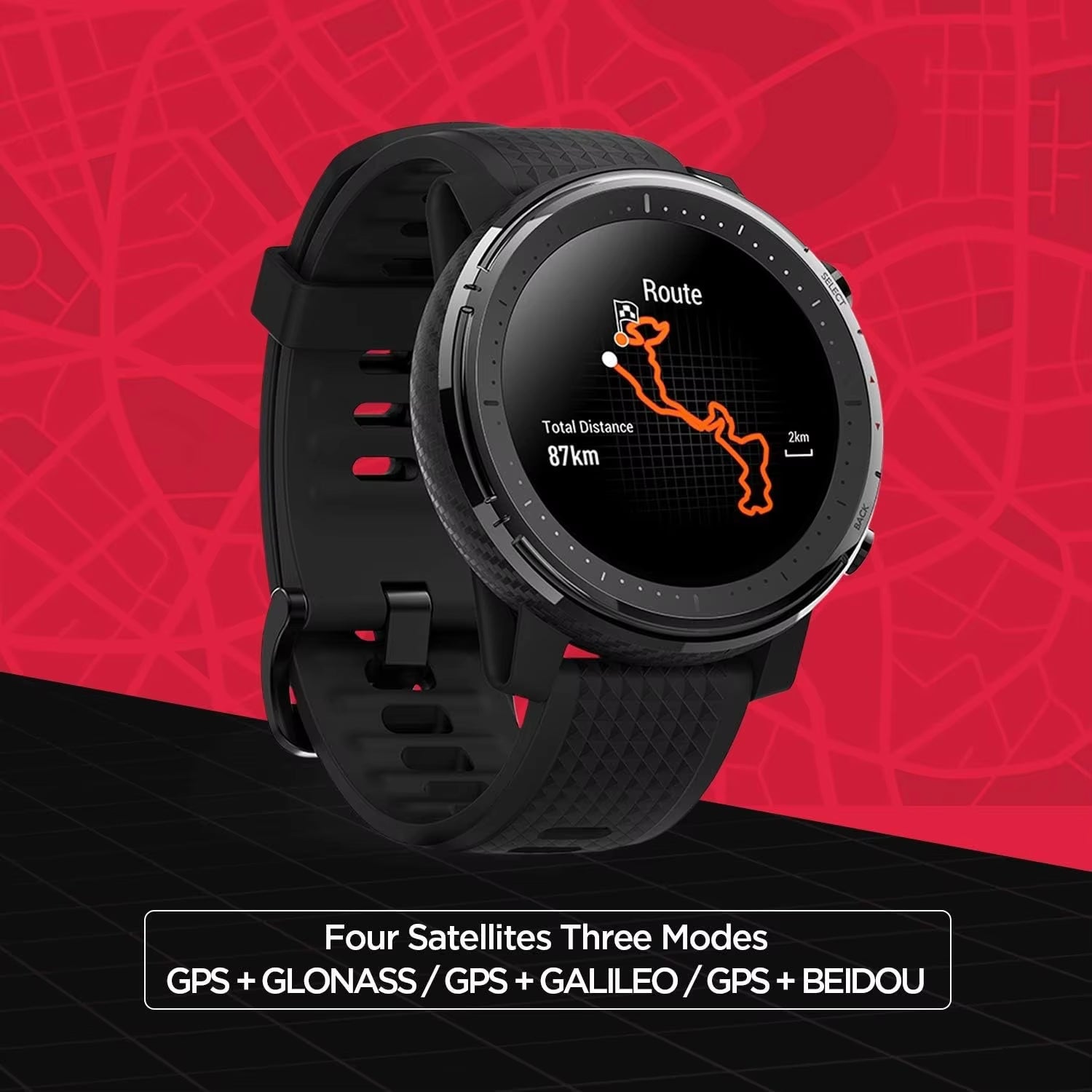Smart Watch Stratos 3 for Men Smartwatch with GPS Bluetooth and 5ATM Waterproof Display Machine Refurbishment Machine