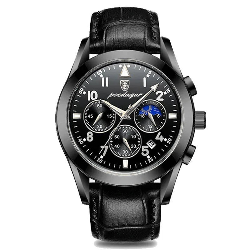Men Watch New Top Brand Luxury Waterproof Luminous Sport Wristwatch Quartz Military Genuine Leather Relogio Masculino