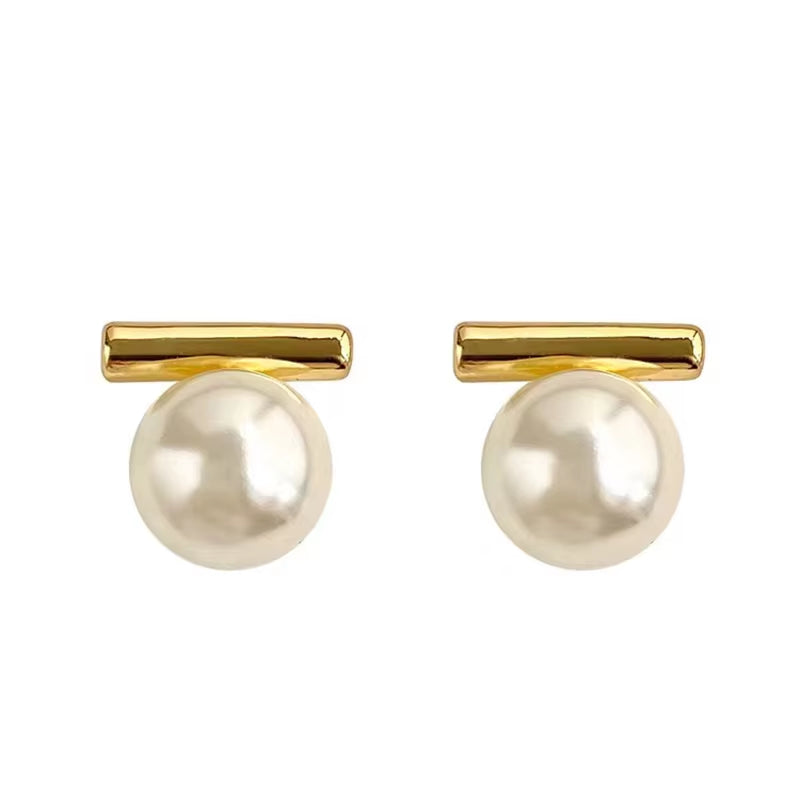 New French Minimalist Grey Imitation Pearl Pendant Earrings 2023 Fashion Jewelry Daily Wear Accessories for Girls Women‘S Party