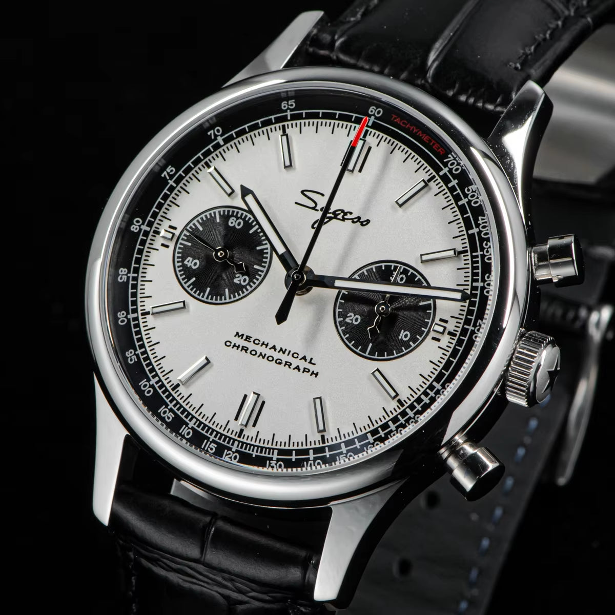 40Mm Men Army Watch 1963 Pilot Mechanical Panda Wristwatch Sapphire Air Force Watches Chronograph Official St1901Movement