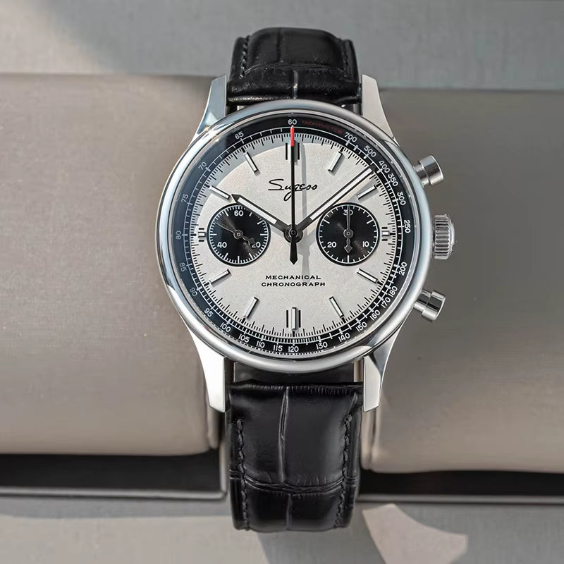 40Mm Men Army Watch 1963 Pilot Mechanical Panda Wristwatch Sapphire Air Force Watches Chronograph Official St1901Movement