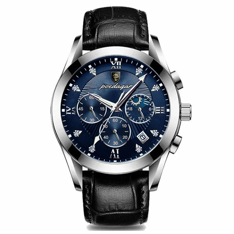 Men Watch New Top Brand Luxury Waterproof Luminous Sport Wristwatch Quartz Military Genuine Leather Relogio Masculino