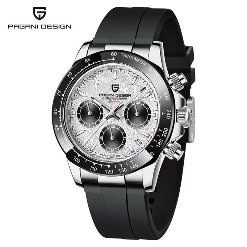 40Mm New V2 Men'S Quartz Watches Sapphire Retro Chronograph Stainless Steel Waterproof Watch Men Relogio Masculino