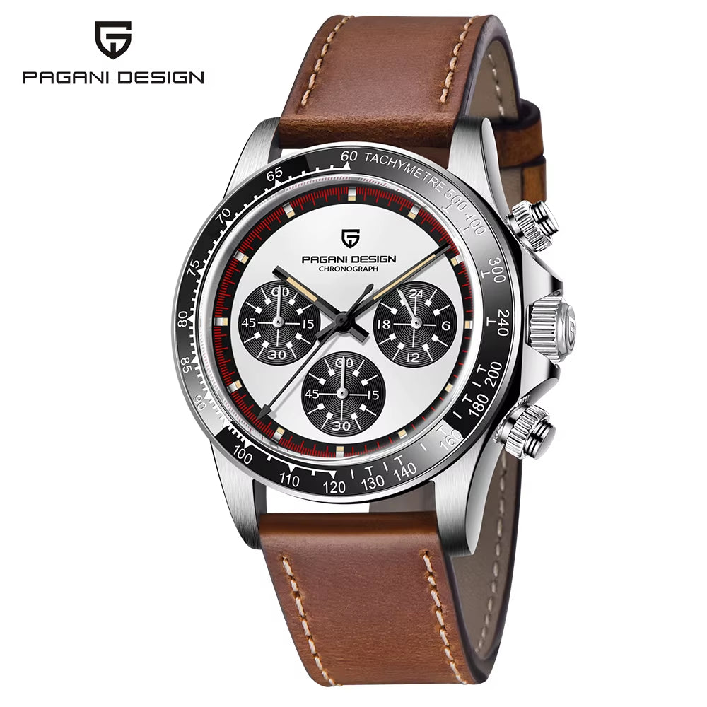 V2 40MM Classic Watch for Men Luxury Sapphire Glass Multi-Function Chronograph Business Men'S Quartz Watches