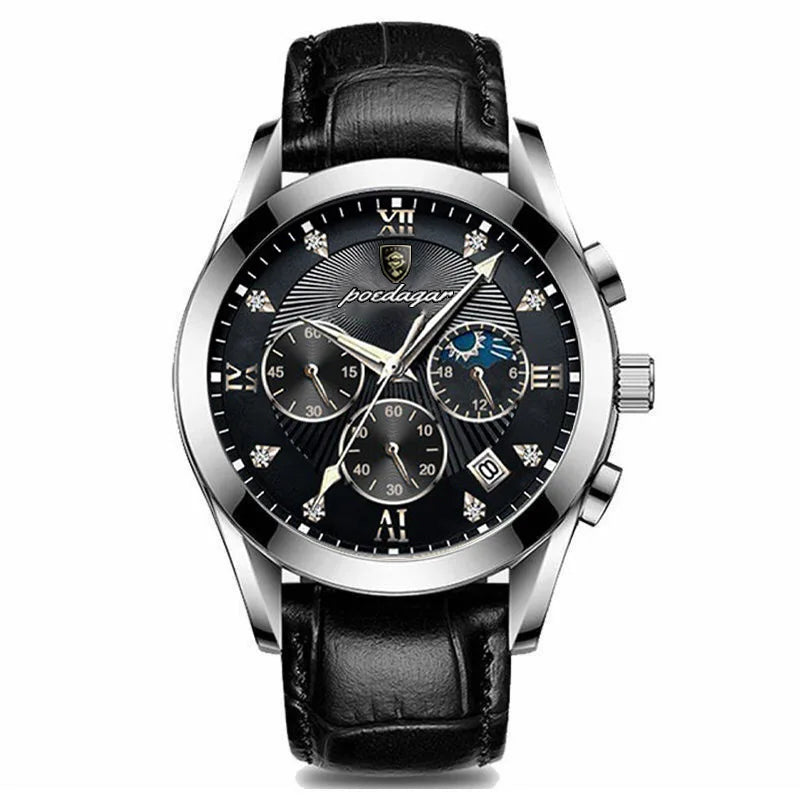 Men Watch New Top Brand Luxury Waterproof Luminous Sport Wristwatch Quartz Military Genuine Leather Relogio Masculino