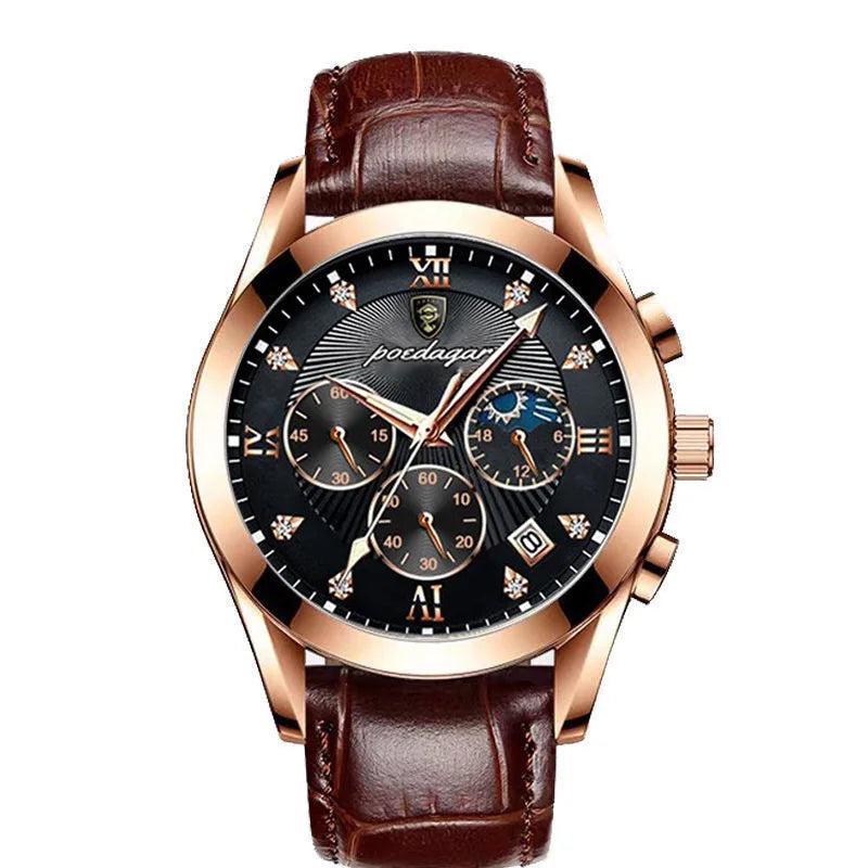 Men Watch New Top Brand Luxury Waterproof Luminous Sport Wristwatch Quartz Military Genuine Leather Relogio Masculino