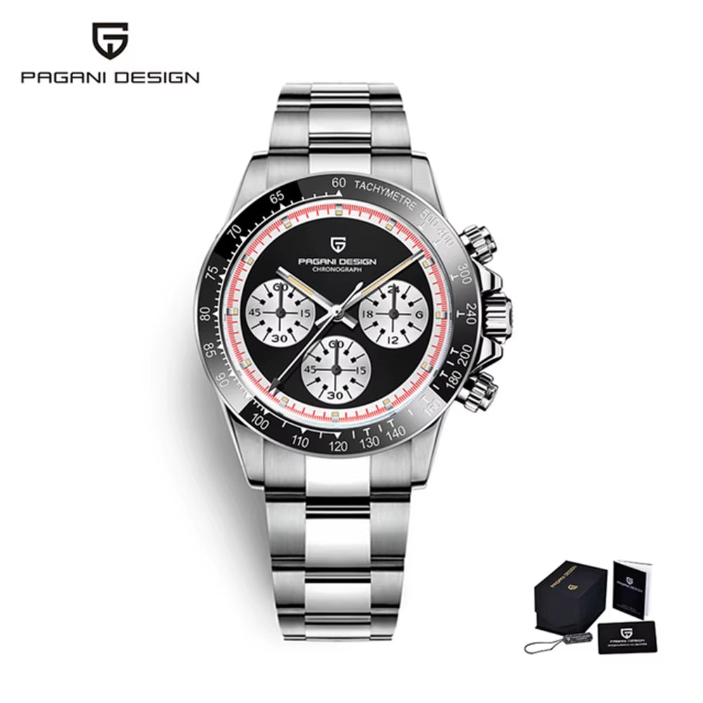 V2 40MM Classic Watch for Men Luxury Sapphire Glass Multi-Function Chronograph Business Men'S Quartz Watches