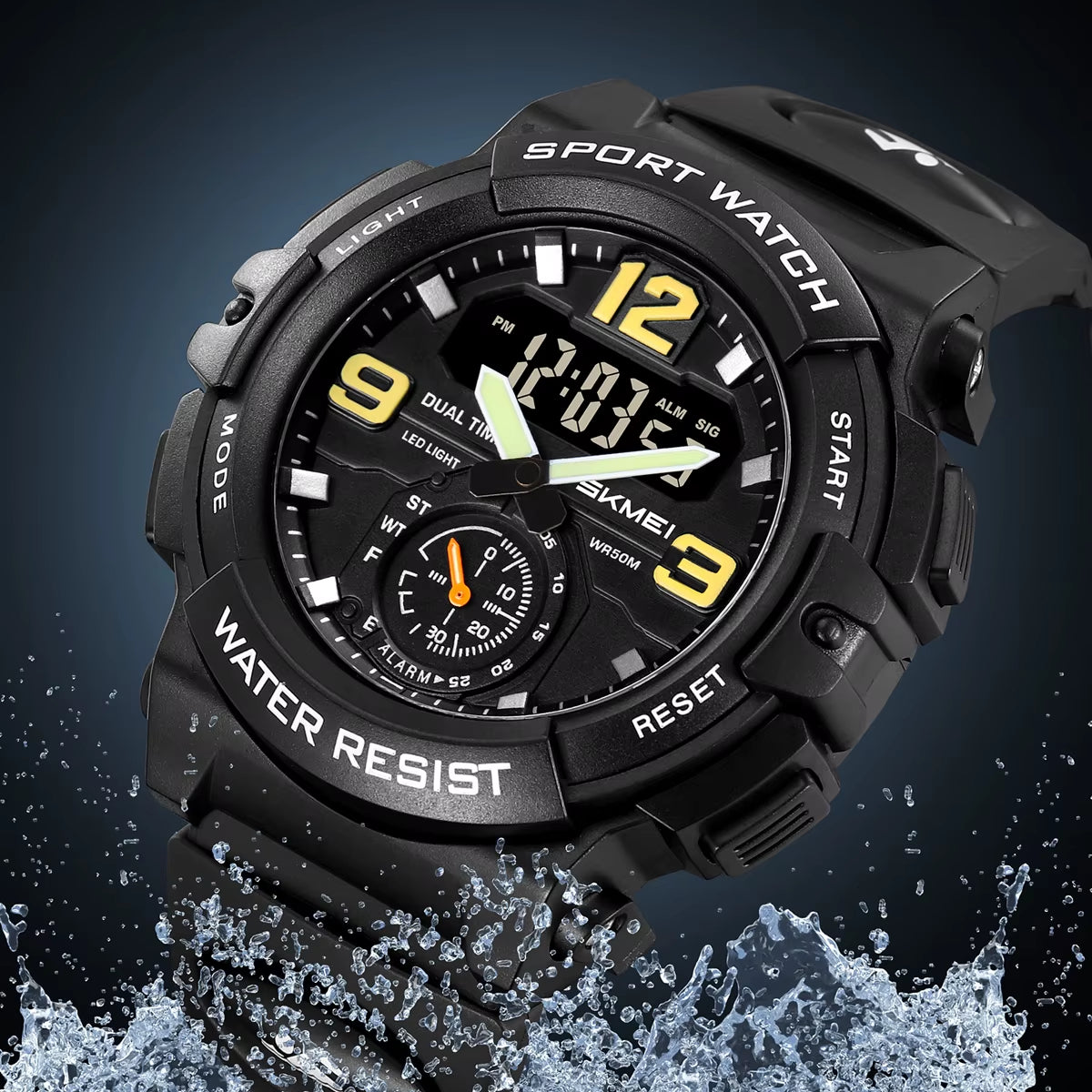 Digital Electronic Large Dial Watch Fashion Sport Watches for Men Waterproof Quartz Wristwatch Alarm Clock Horloges Mannen