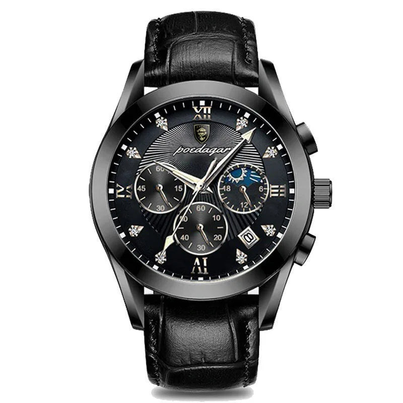 Men Watch New Top Brand Luxury Waterproof Luminous Sport Wristwatch Quartz Military Genuine Leather Relogio Masculino