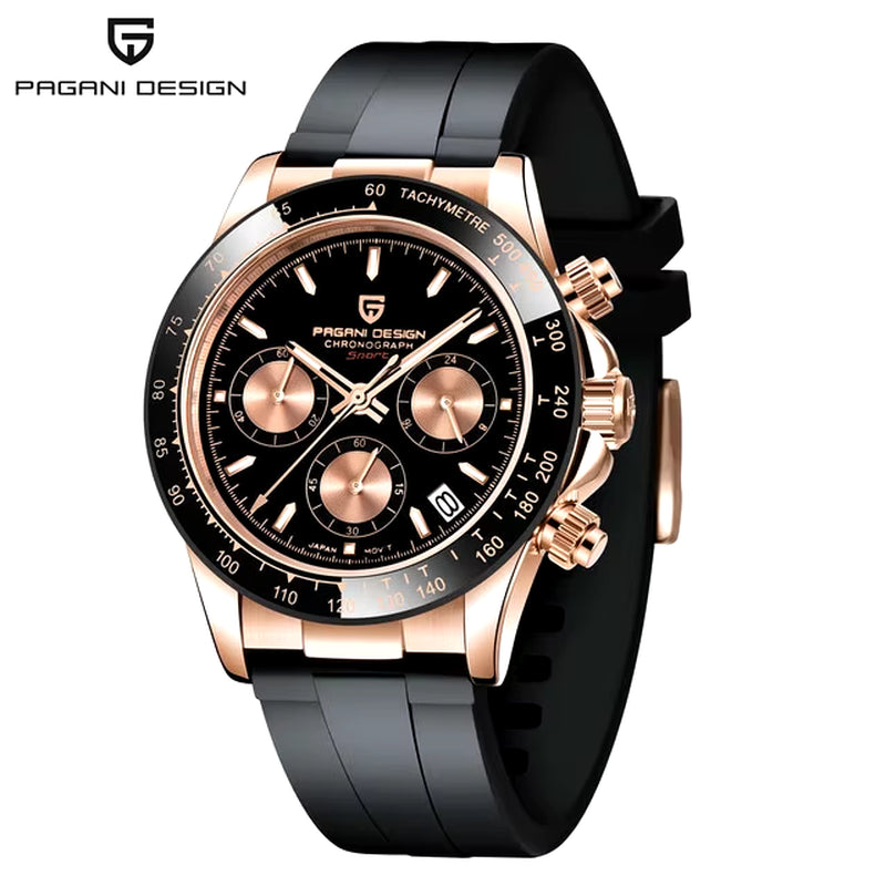 40Mm New V2 Men'S Quartz Watches Sapphire Retro Chronograph Stainless Steel Waterproof Watch Men Relogio Masculino