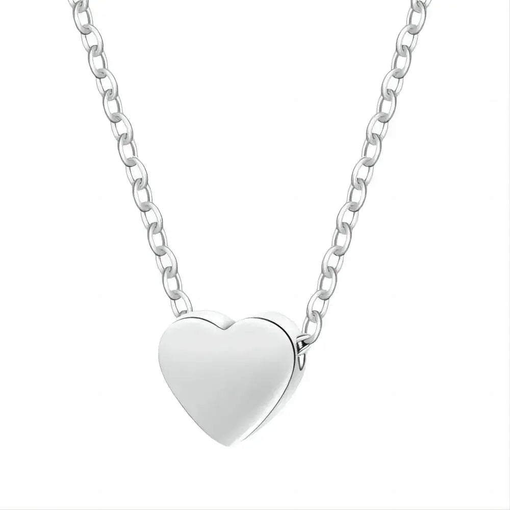 Mariasz Minimalist Gold Color Stainless Steel Heart Dainty Classic Zircon Charm anti Tarnish Chain Necklace for Women Jewelry