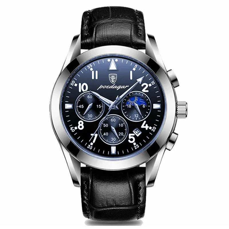 Men Watch New Top Brand Luxury Waterproof Luminous Sport Wristwatch Quartz Military Genuine Leather Relogio Masculino