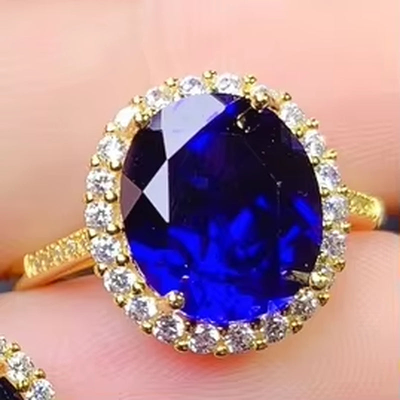 925 Sterling Silver Set Ladies Sapphire Jewelry Set Elegant Jewelry Free Shipping Promotional Necklace Christmas Wholesale