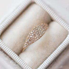 Simple Elegant Women Rings Full Bling Iced Out CZ Stone Luxury Gold Color Female Rings Wedding Party Statement Jewelry