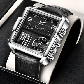 2025  Top Brand Luxury Mens Watches Square Digital Sports Quartz Wrist Watch for Men Waterproof Stopwatch Relogio Masculino
