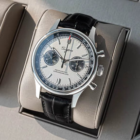 40Mm Men Army Watch 1963 Pilot Mechanical  Panda Wristwatch Sapphire Air Force Watches Chronograph Official St1901Movement