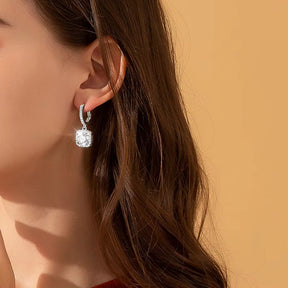 D Color Moissanite Hanging Earrings for Women S925 Sterling Silver Plated 18K White Gold Engagement Earring Luxury Jewelry Trend