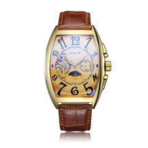 Top Fashion Luxury Gold Watch Men Mon Phase Tourbillon Watches Small Seconds Automatic Mechanical Wristwatches Reloj Hombre 2023