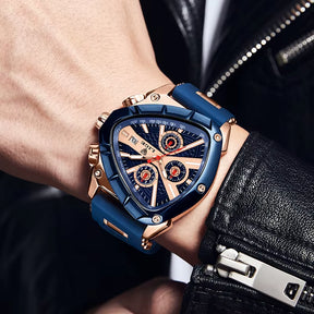 Fashion Men Watch Triangle Chronograph Military Wristwatch Sport Army Mens Watches Luxury Waterproof Quartz Clock Man Reloj