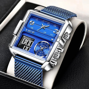 2025  Top Brand Luxury Mens Watches Square Digital Sports Quartz Wrist Watch for Men Waterproof Stopwatch Relogio Masculino