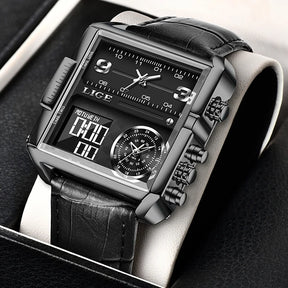2025  Top Brand Luxury Mens Watches Square Digital Sports Quartz Wrist Watch for Men Waterproof Stopwatch Relogio Masculino