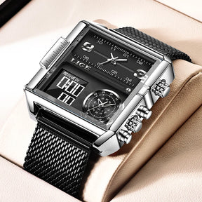 2025  Top Brand Luxury Mens Watches Square Digital Sports Quartz Wrist Watch for Men Waterproof Stopwatch Relogio Masculino