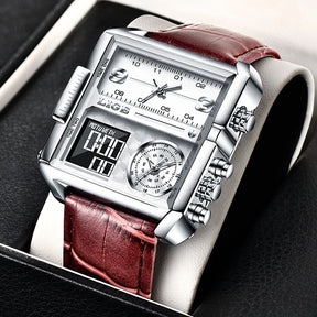 2025  Top Brand Luxury Mens Watches Square Digital Sports Quartz Wrist Watch for Men Waterproof Stopwatch Relogio Masculino