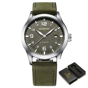 Man Mechanical Pilot Wrist Watches Luxury Self Wind Leather Mechanic Male Clock Auto Date Relogio Masculino Gift for Men