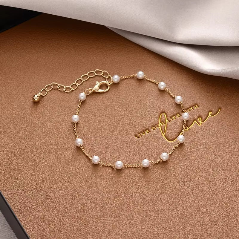 New Korean Fashion Elegant Inlaid Rhinestone Bracelets Yellow Flower Charm Bracelet for Women Gold Color Luxury Jewelry Gifts