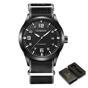 Man Mechanical Pilot Wrist Watches Luxury Self Wind Leather Mechanic Male Clock Auto Date Relogio Masculino Gift for Men