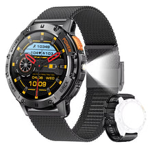 For Huawei Xiaomi New AMOLED Smart Watch Men with Flashlight Sports Waterproof Fitness Tracker Bluetooth Call Smartwatch Man+Box