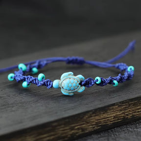 Bohemia Rope Bracelet Unisex Adjustable Turtle Braslet Summer Beach Jewelry 4Mm Rice Bead Braclet Surf Brazalete Pulseira Joias