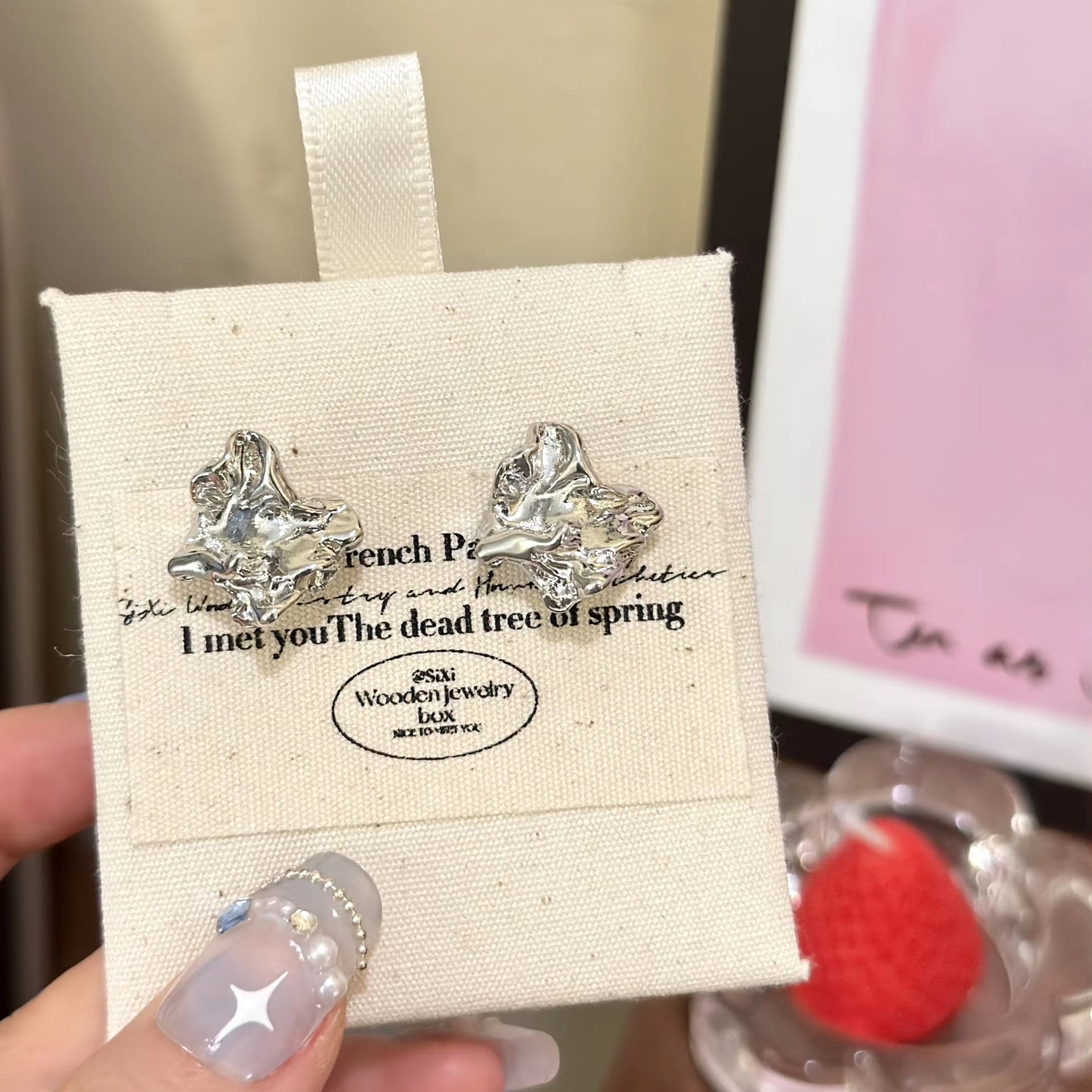 Geometric Irregular round Metal Pearl Earrings for Women 2024 Minimalist Style Personality Earrings Trendy Jewelry Gift