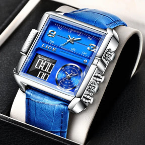 2025  Top Brand Luxury Mens Watches Square Digital Sports Quartz Wrist Watch for Men Waterproof Stopwatch Relogio Masculino
