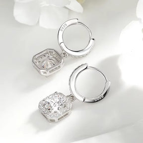 D Color Moissanite Hanging Earrings for Women S925 Sterling Silver Plated 18K White Gold Engagement Earring Luxury Jewelry Trend